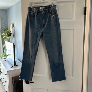 Abercrombie Ankle Straight Ultra High Rise Jeans